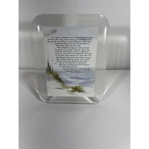 Musical Lucite Framed Faith Lord Poem & Calligraphy Print Amazing Grace Tune